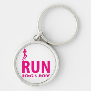 Run, jog and joy keychain