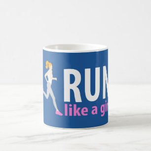 Run like a girl coffee mug