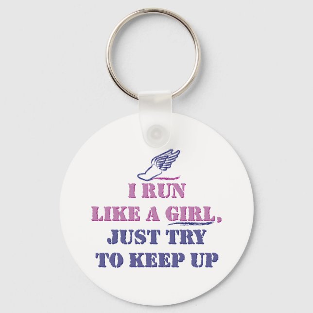 Run Like a Girl Keychain (Front)
