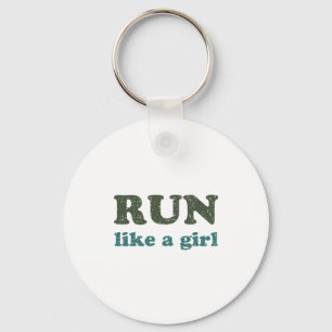 Run like a girl keychain