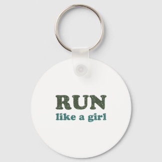 Run like a girl keychain