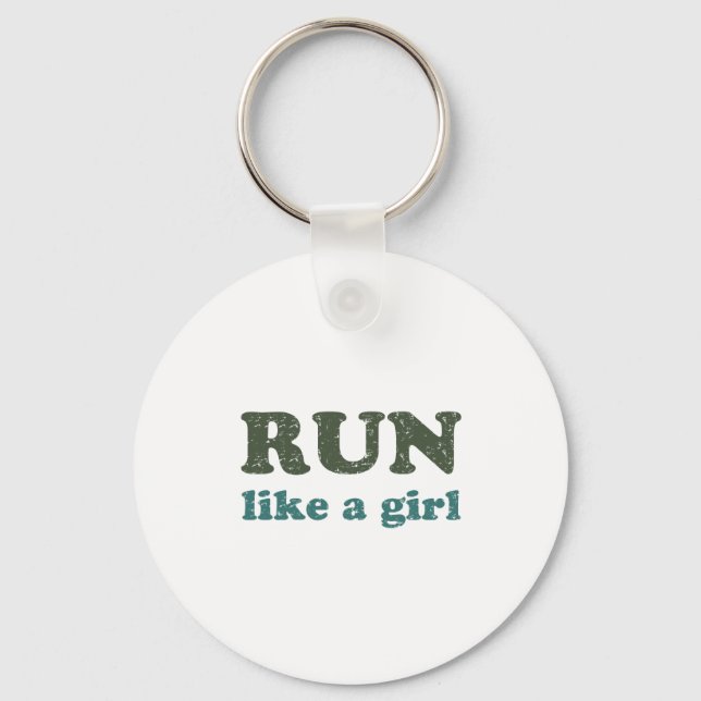 Run like a girl keychain (Front)