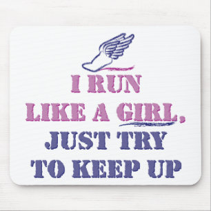 Run Like a Girl Mouse Pad