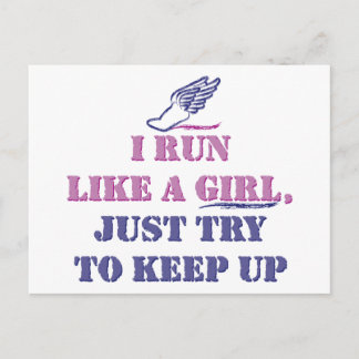 Run Like a Girl Postcard