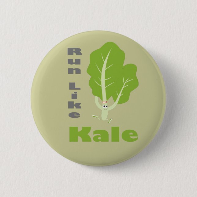 Run Like Kale! 2 Inch Round Button (Front)