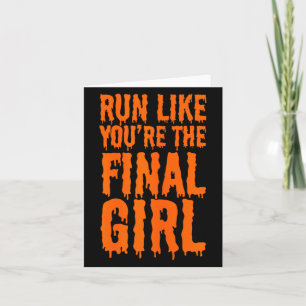 Run Like Youre The Funny Halloween Horror Movie Card