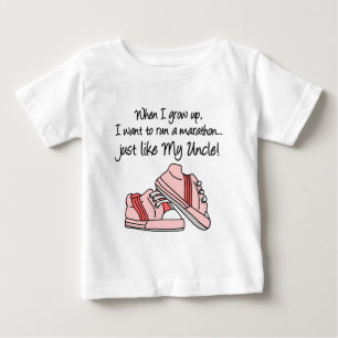 Run Marathon Just Like My Uncle Baby T-Shirt