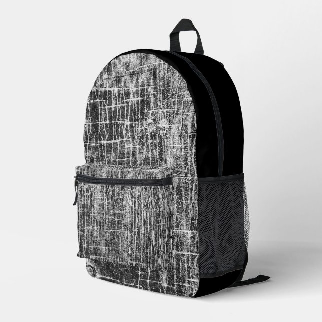 run off walls printed backpack (Back Corner Right)