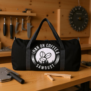 Run On Coffee Sawdust  Duffle Bag