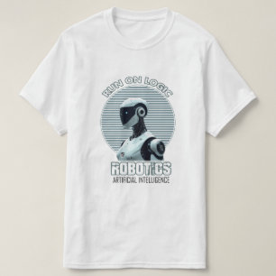 Run On Logic   Modern AI Humanoid Robot T-Shirt