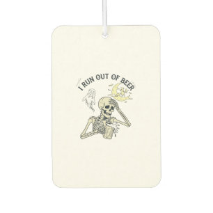Run Out Beer Skeleton Ghost Moon Halloween_1 Air Freshener