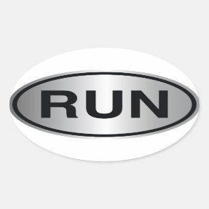 RUN OVAL STICKER