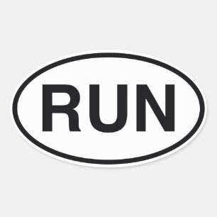 RUN OVAL STICKER