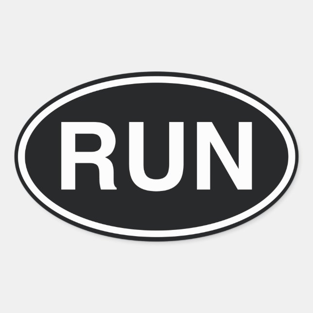 RUN OVAL STICKER (Front)