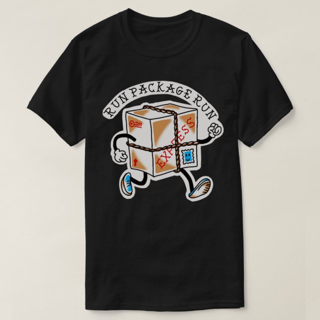 run package run gift gump T-Shirt (Design Front)