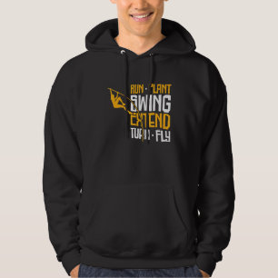 Run Plant Swing Extend Turn Fly Track And Field Po Hoodie