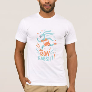 run rabbit marathon runner bunny cute T-Shirt