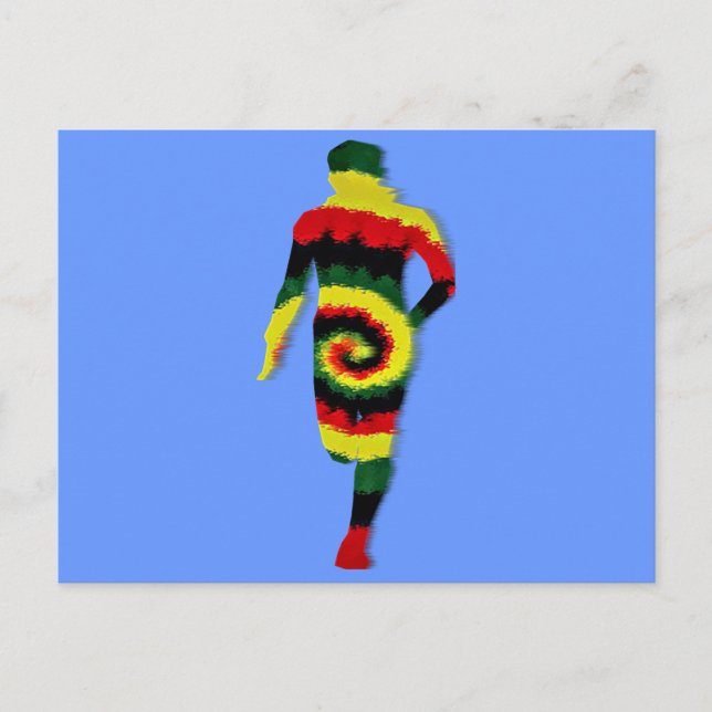 Run Rasta Run Postcard (Front)