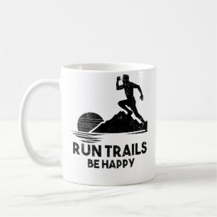 Run Runner Trail Running Nature Mountains Hills Ha Coffee Mug