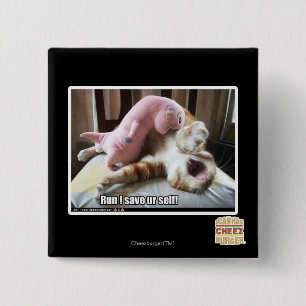 Run! Save ur self! 2 Inch Square Button