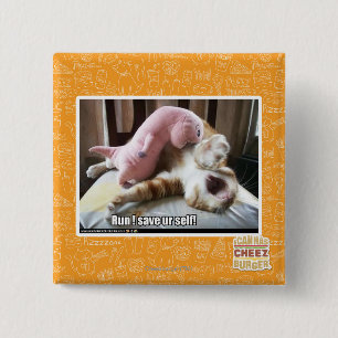 Run! Save ur self! 2 Inch Square Button