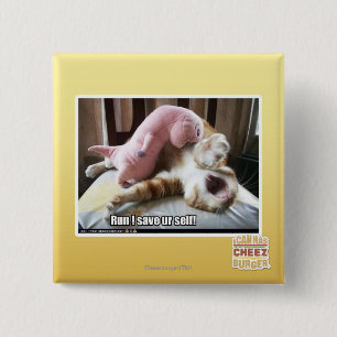 Run! Save ur self! 2 Inch Square Button