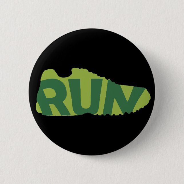 Run Shoe 2 Inch Round Button (Front)
