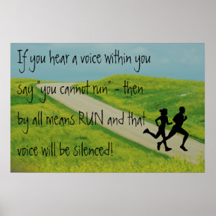RUN - Silence de la voix Inspirational CC POSTER