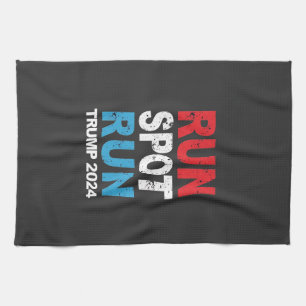 Run Spot Run Trump 2024 Trump Vance election Kitchen Towel