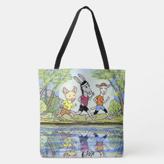 Run The Farm Ice Pond Reflections Tote Bag