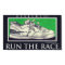 run the race cross running shoe poster