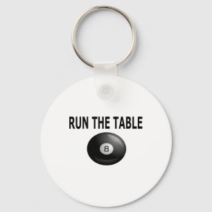 Run The Table Billiards Pool Eight Ll Keychain