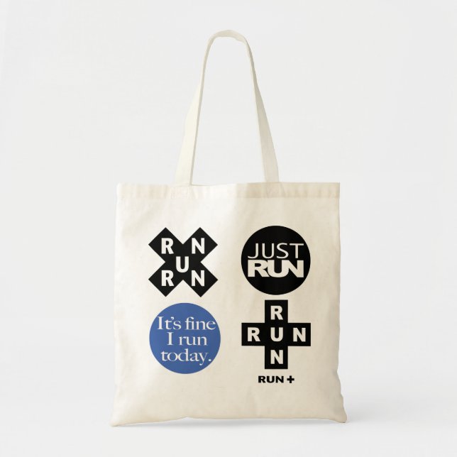 run + tote bag (Front)