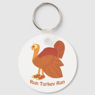 Run, Turkey, Run Keychain