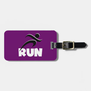RUN White Luggage Tag