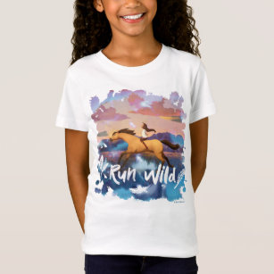 "Run Wild" Lucky Riding Spirit Watercolor T-Shirt
