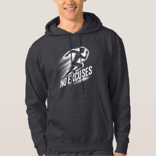 Run with Determination - No Excuses Hoodie