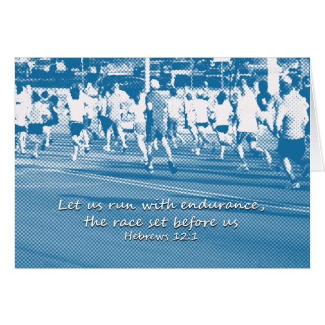 Run with Endurance Parakaleo note card (Front Horizontal)