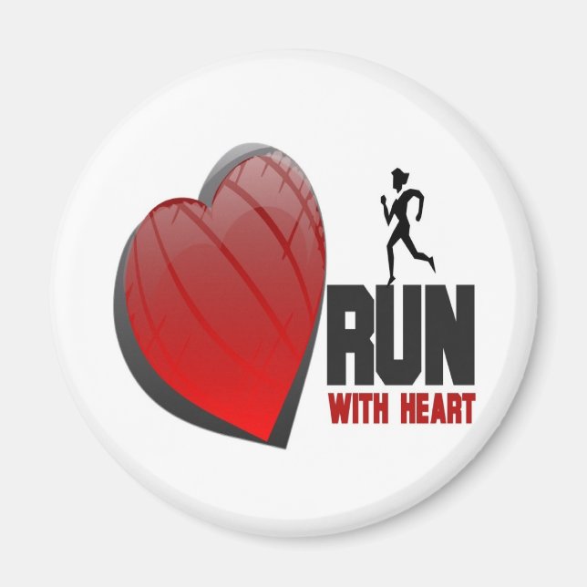RUN WITH HEART PRODUCTS MAGNET (Front)