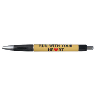 Run with your heart inspirational pen