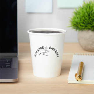 Run Your Own Race Motivational Quote Mug | Inspira Paper Cups
