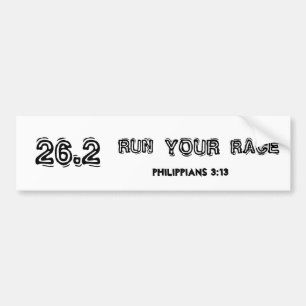 "Run Your Race" Marathon Bumper Sticker