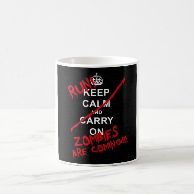 Run Zombie Are Coming Coffee Mug (Center)