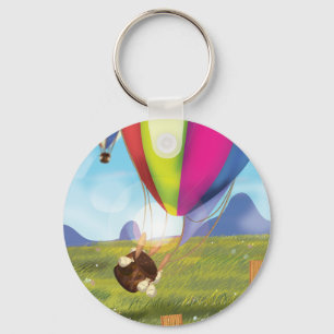 Runaway Cartoon Balloon Keychain