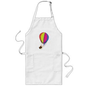 Runaway Cartoon Balloon Long Apron