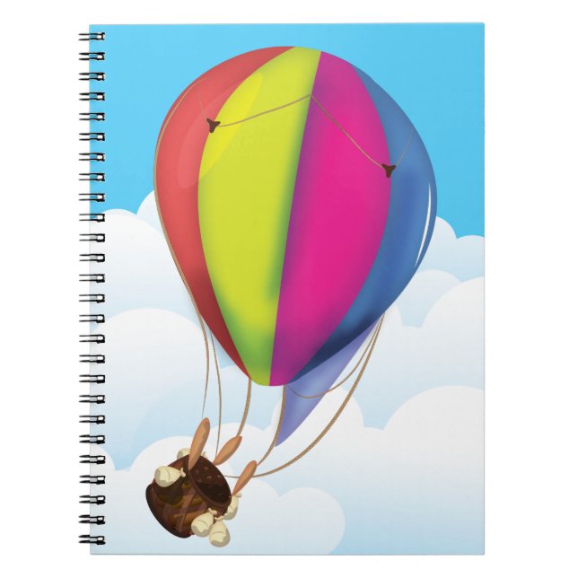 Runaway Cartoon Balloon Notebook (Front)