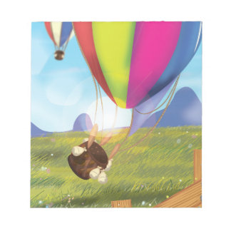 Runaway Cartoon Balloon Notepad