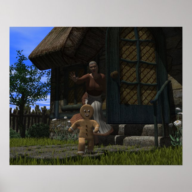 Runaway Gingerbread Man Poster (Front)