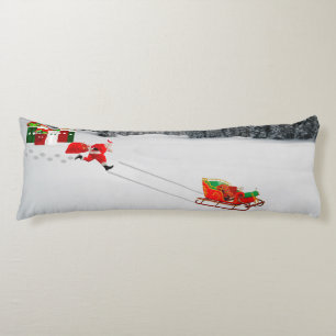 Runaway Sleigh Body Pillow