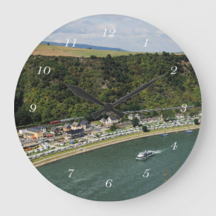 Runde Wanduhr An der Loreley im Mittelrheintal Large Clock